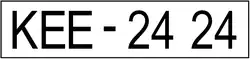Slowaakse kenteken volgens het Tsjechoslowaakse systeem (ongeldig op 31 december 2004)