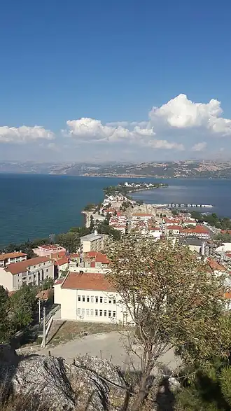 De plaats Eğirdir met het Eğirdirmeer