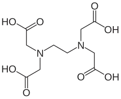 Structuurformule van ethyleendiaminetetra-azijnzuur