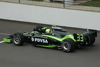 Ernesto Viso in zijn HVM wagen in 2008.