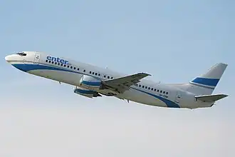 Een Boeing 737-400 van Enter Air
