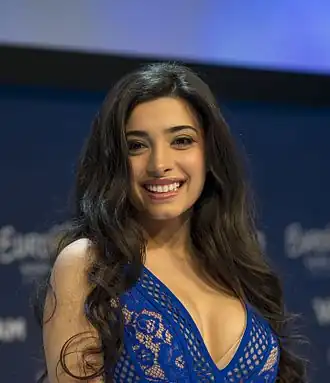 Səmra Rəhimli tijdens het Eurovisiesongfestival 2016