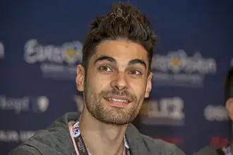 Freddie tijdens het Eurovisiesongfestival 2016