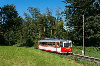 Trein ter hoogte van Bad Wimsbach.
