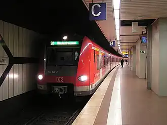 De ondergrondse perrons voor de S-Bahn