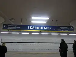 Wegwijzer in het station.