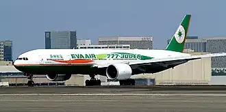 Een Boeing 777 van EVA Air