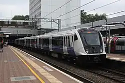 Class 345 (Tfl Rail/Elizabeth line) in 2018 in Ealing Broadway.