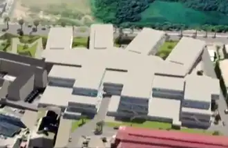 Maquette van het ziekenhuis