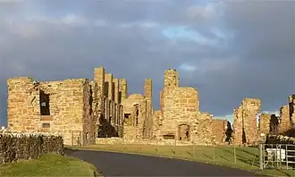 The Earl's Palace vanaf zuidelijke zijde