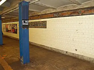 Het perron van het metrostation