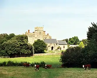 De kerk vanaf the SSW