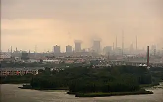 De staalfabrieken in Wuhan anno 2009