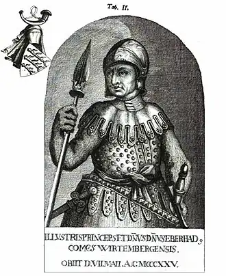 kopergravure in Sattler, Geschichte des Herzogthums Würtenberg unter der Regierung der Graven, 1767