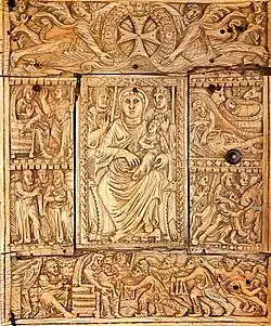 Boekplat van het Echmiadzin evangeliarium, Armenië, 6e eeuw