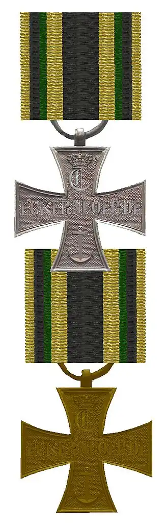 zilveren en bronzen kruis