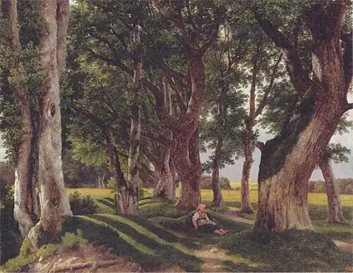 Bomen in Dyrehaven C.W. Eckersberg, 1825