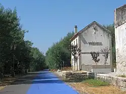 Ecopista bij het oude treinstation van Treixedo