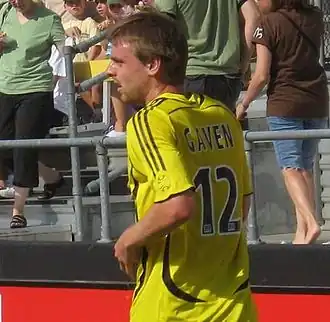 Gaven in shirt van Columbus Crew.