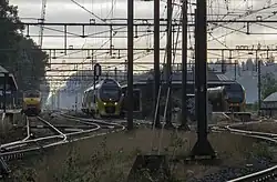 Station Ede-Wageningen, gezien richting het oosten (2013).