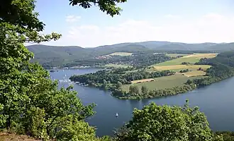 Zicht op de Edersee