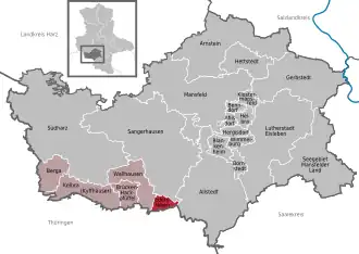 Kaart van Edersleben