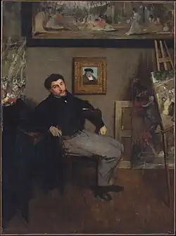 Portret van James Tissot, door Edgar Degas, 1867-1868.