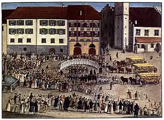 Gottlob Johann Edinger, oogstwagens 1817 in Ravensburg