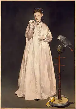 De dame met de papegaai - Édouard Manet
