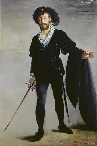 Edouard Manet: Portret van Faure in de rol van Hamlet