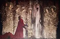 Sir Galahad discovering the Holy Grail, muurschildering Boston Public Library