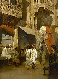 Promenade on an Indian Street (ca. 1880)