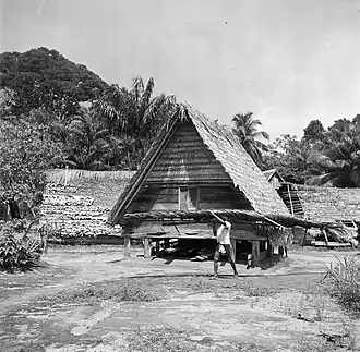 Man met dakbedekking, 1947