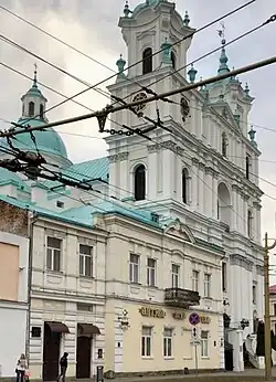 Een deel van het Jezuïetenklooster in Grodno, waaronder het apotheekgebouw