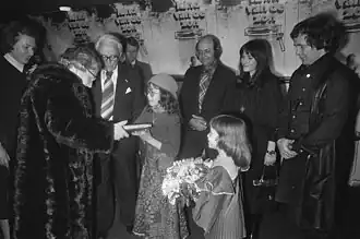 Koningin Juliane bij de première (1975)