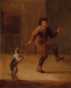 Een man dansend met een hond, collectie Rijksmuseum Amsterdam