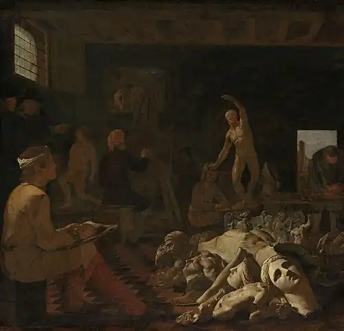 Een schilderatelier Michiel Sweerts, ca. 1646-1650 Amsterdam, Rijksmuseum