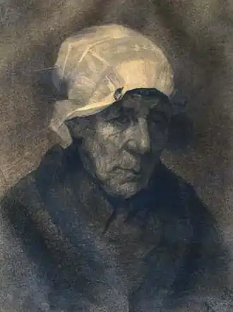 Kop van vissersvrouw, (ca. 1900), Museum Vlaardingen