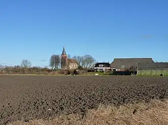 De wierde van Eenum met de kerk