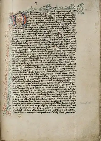 Eerste bladzijde van de kloosterkroniek van het Margarethaconvent