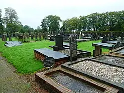 De begraafplaats waar de kerk eens stond