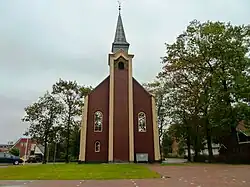 De achterzijde werd bruin geverfd