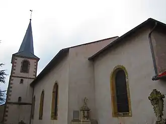 Kerk van Saint-Laurent / St.Laurentius in Mainvillers / Mayweiler