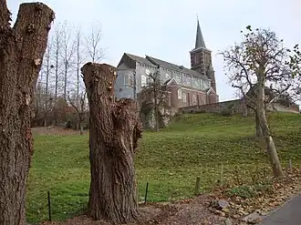 De Sint-Jan-de-Doperkerk, gezien van aan de bron