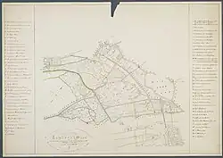 Egmondermeer na inpoldering in 1574 gemeten door G.D. Langedijck