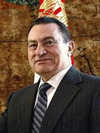 Hosni Moebarak in december 2003.