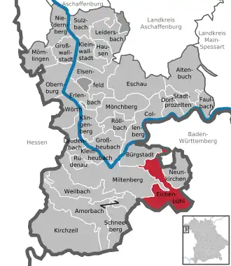 Kaart van Eichenbühl