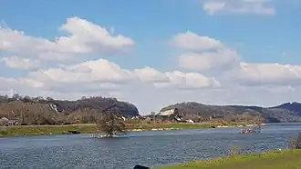 De doorsteek gezien vanaf Eijsden