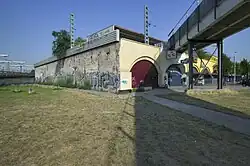 Eindstation Hofplein, afgekapt spoor; juli 2003