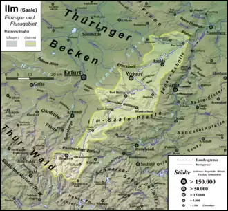 Kaart stroomgebied Ilm